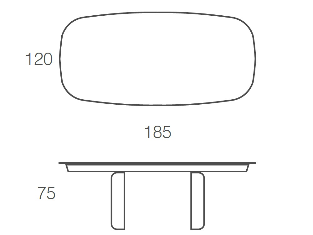 Mesa fija de comedor Loop Porcelánico de Ramiro Tarazona - 17