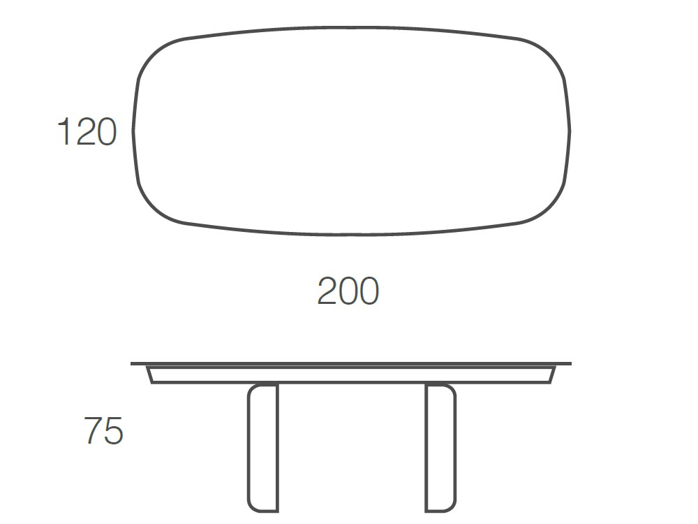 Mesa fija de comedor Loop Porcelánico de Ramiro Tarazona - 18