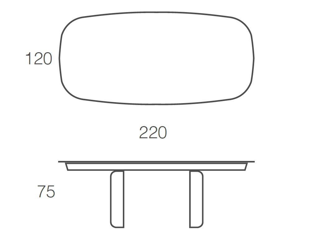 Mesa fija de comedor Loop Porcelánico de Ramiro Tarazona - 19