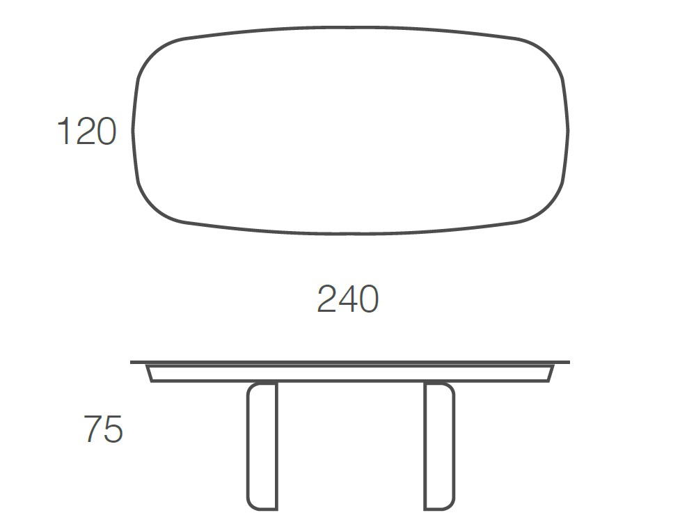 Mesa fija de comedor Loop Porcelánico de Ramiro Tarazona - 20