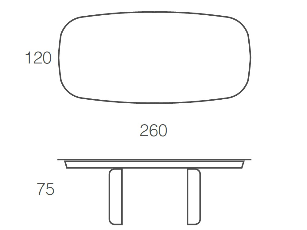 Mesa fija de comedor Loop Porcelánico de Ramiro Tarazona - 21