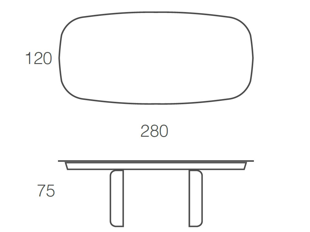 Mesa fija de comedor Loop Porcelánico de Ramiro Tarazona - 22