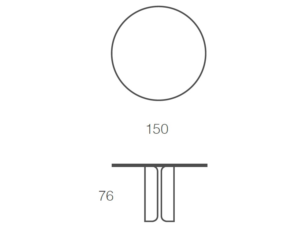 Mesa redonda de comedor Loop porcelánico de Ramiro Tarazona - 6