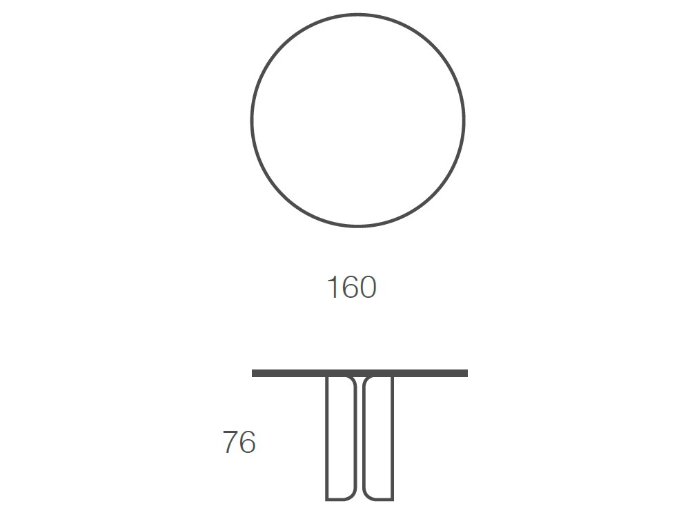Mesa redonda de comedor Loop porcelánico de Ramiro Tarazona - 7