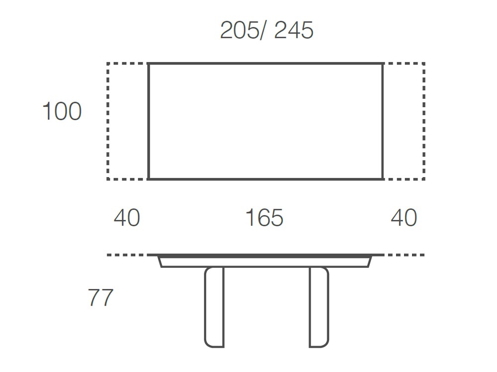Mesa extensible de comedor Loop porcelánico de Ramiro Tarazona - 3