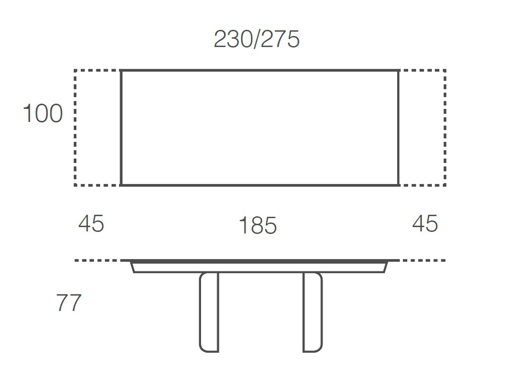 Mesa extensible de comedor Loop porcelánico de Ramiro Tarazona - 4
