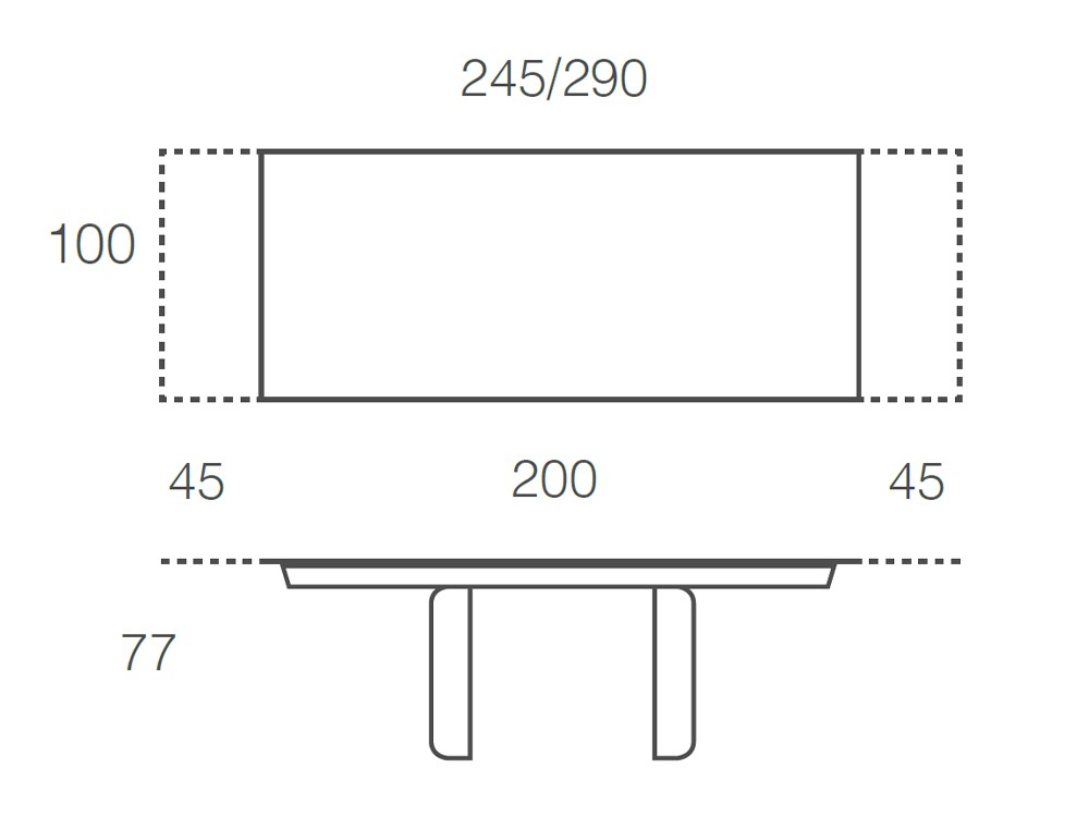 Mesa extensible de comedor Loop porcelánico de Ramiro Tarazona - 5