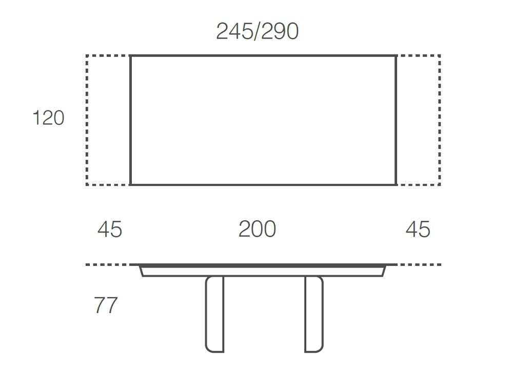 Mesa extensible de comedor Loop porcelánico de Ramiro Tarazona - 6