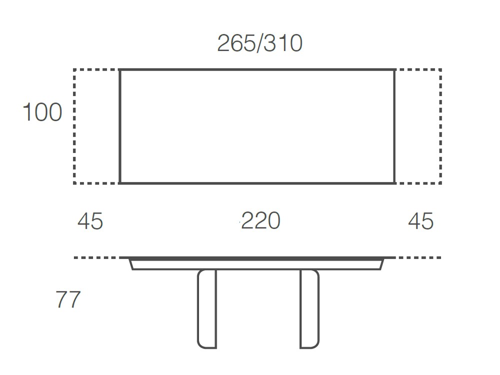 Mesa extensible de comedor Loop porcelánico de Ramiro Tarazona - 7