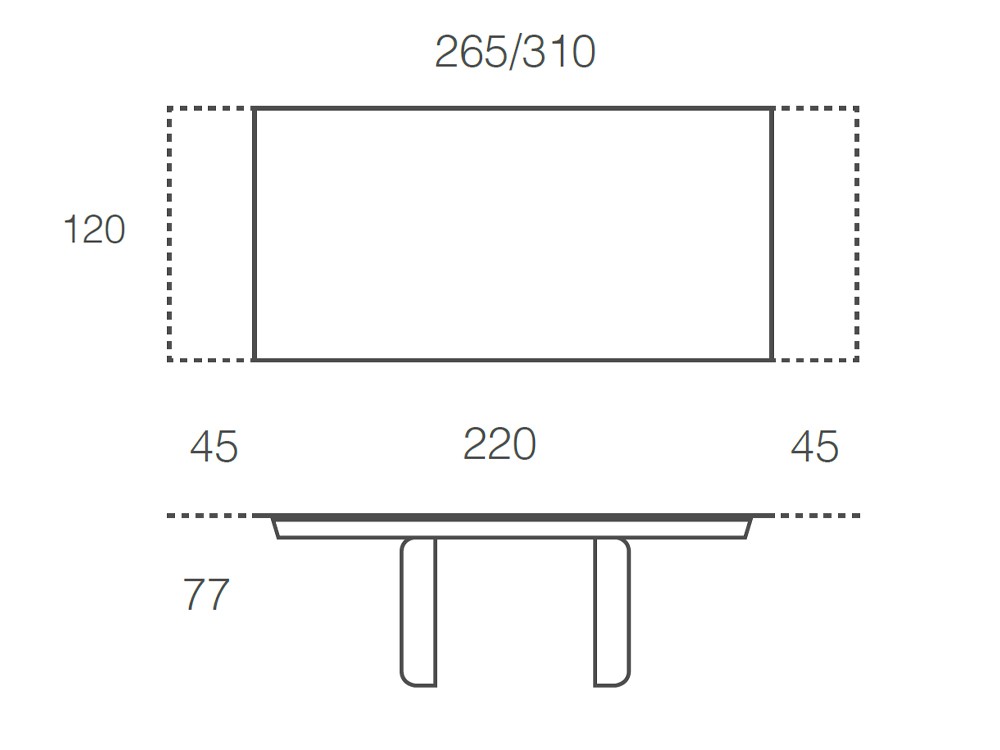 Mesa extensible de comedor Loop porcelánico de Ramiro Tarazona - 8
