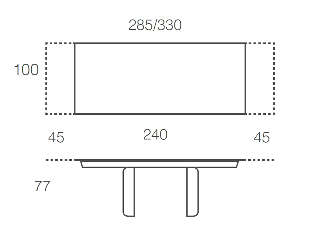 Mesa extensible de comedor Loop porcelánico de Ramiro Tarazona - 9
