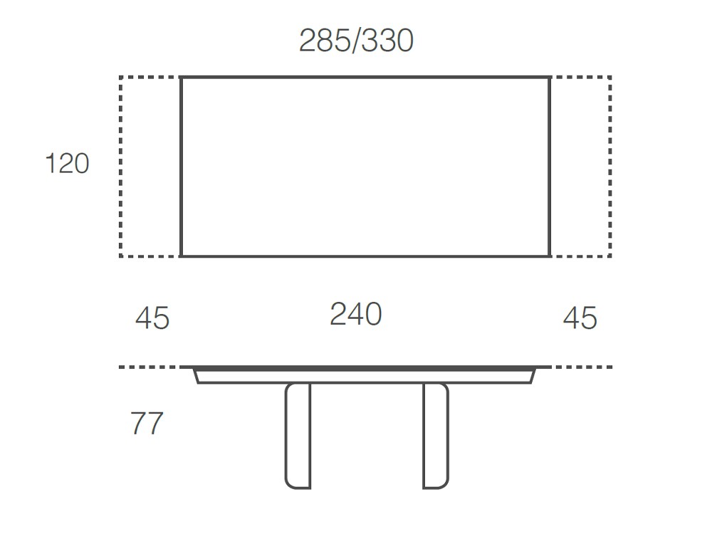 Mesa extensible de comedor Loop porcelánico de Ramiro Tarazona - 10