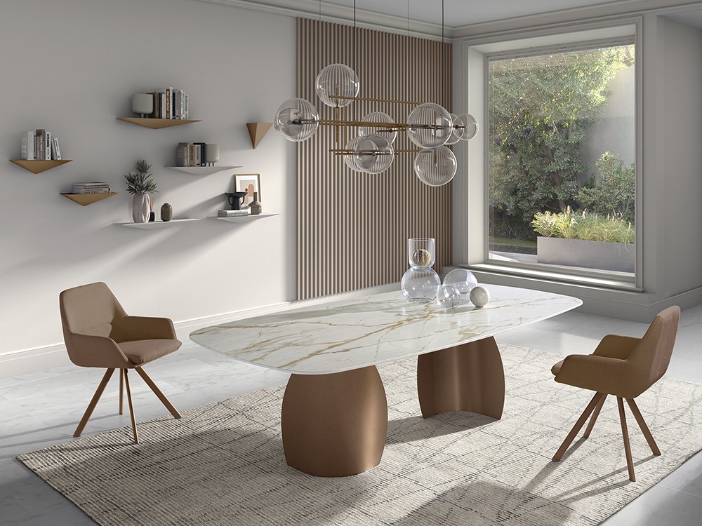 Mesa de comedor Melody porcelánico de Ramiro Tarazona - 1