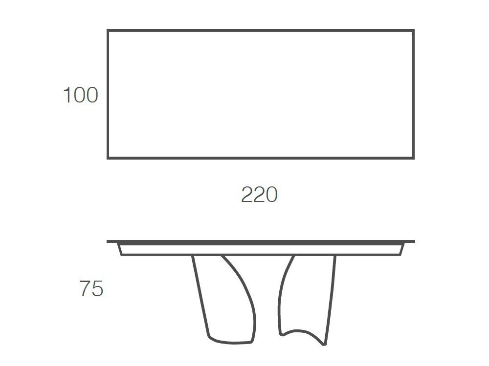 Mesa de comedor Melody porcelánico de Ramiro Tarazona - 8