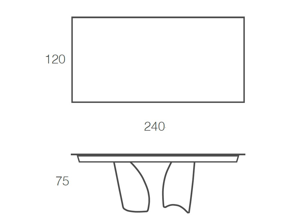 Mesa de comedor Melody porcelánico de Ramiro Tarazona - 11