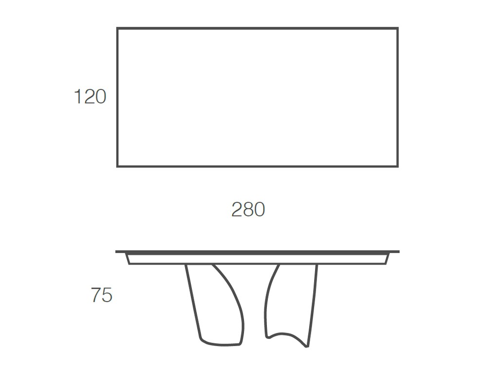 Mesa de comedor Melody porcelánico de Ramiro Tarazona - 15