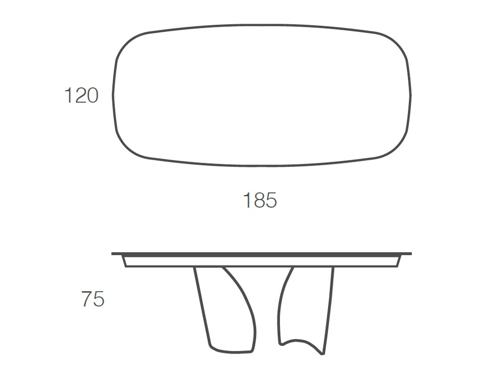 Mesa de comedor Melody porcelánico de Ramiro Tarazona - 17
