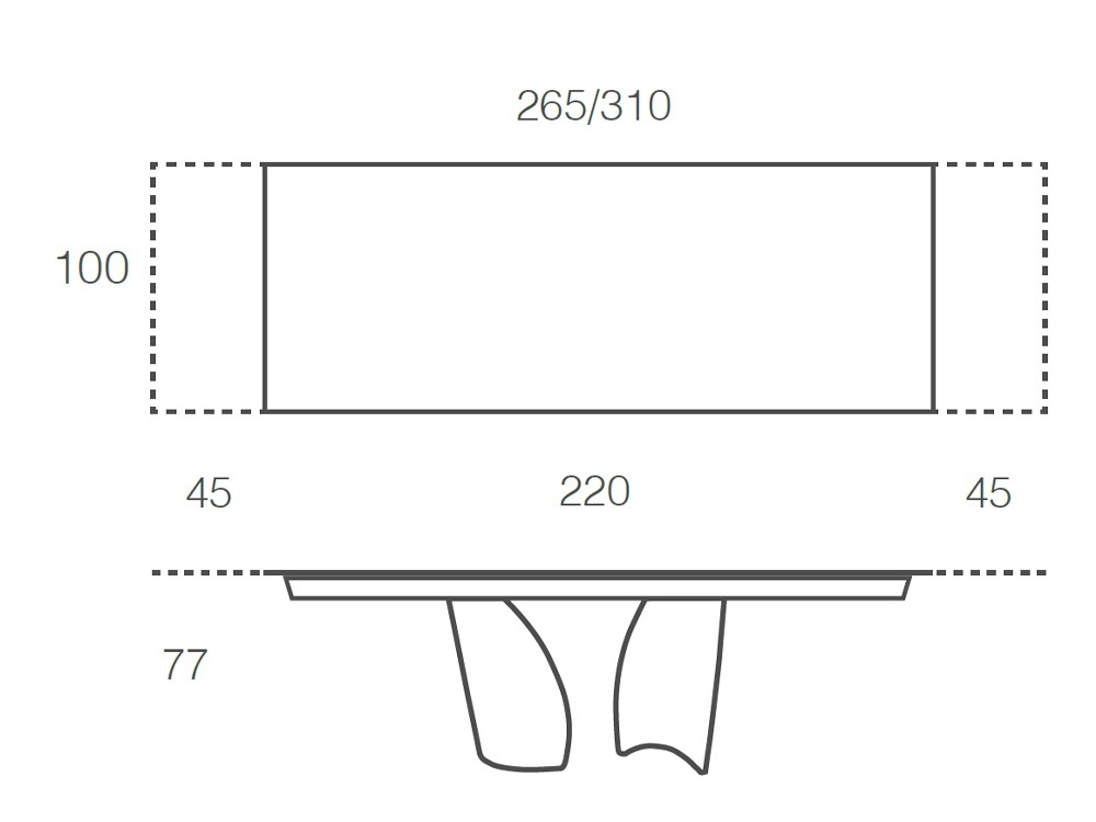 Mesa extensible para comedor Melody porcelánico de Ramiro Tarazona - 7