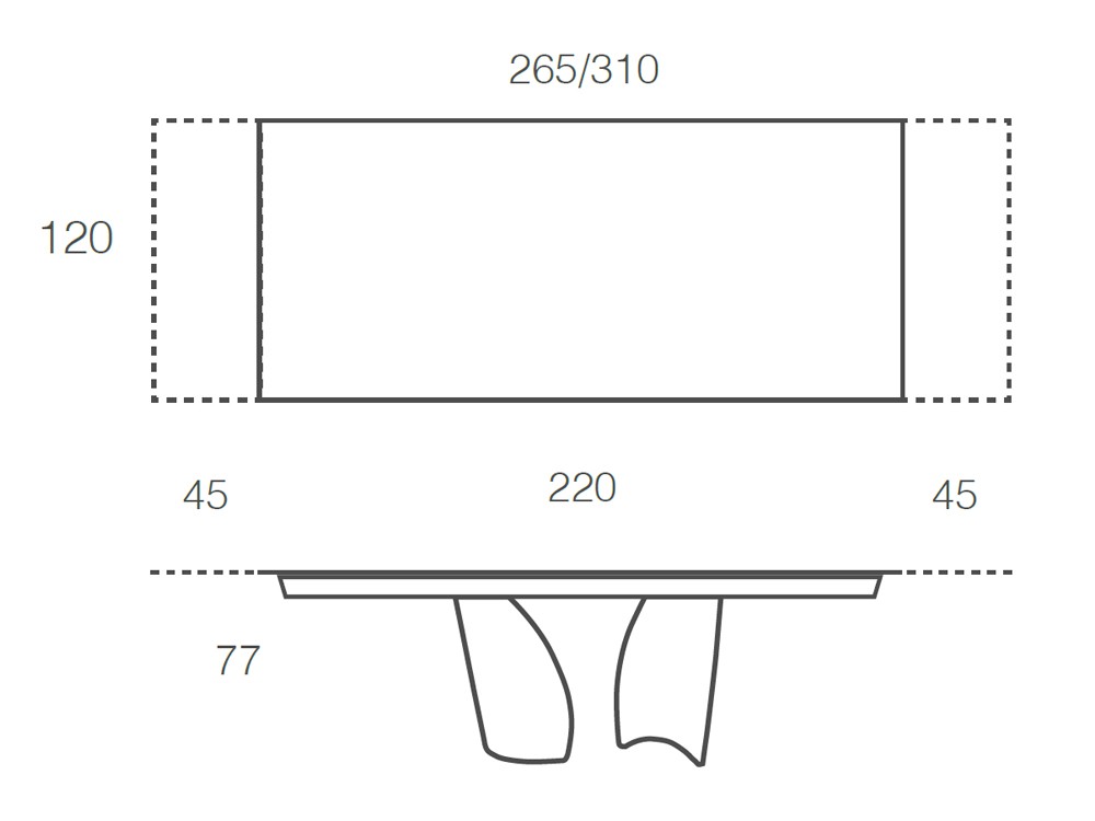 Mesa extensible para comedor Melody porcelánico de Ramiro Tarazona - 8