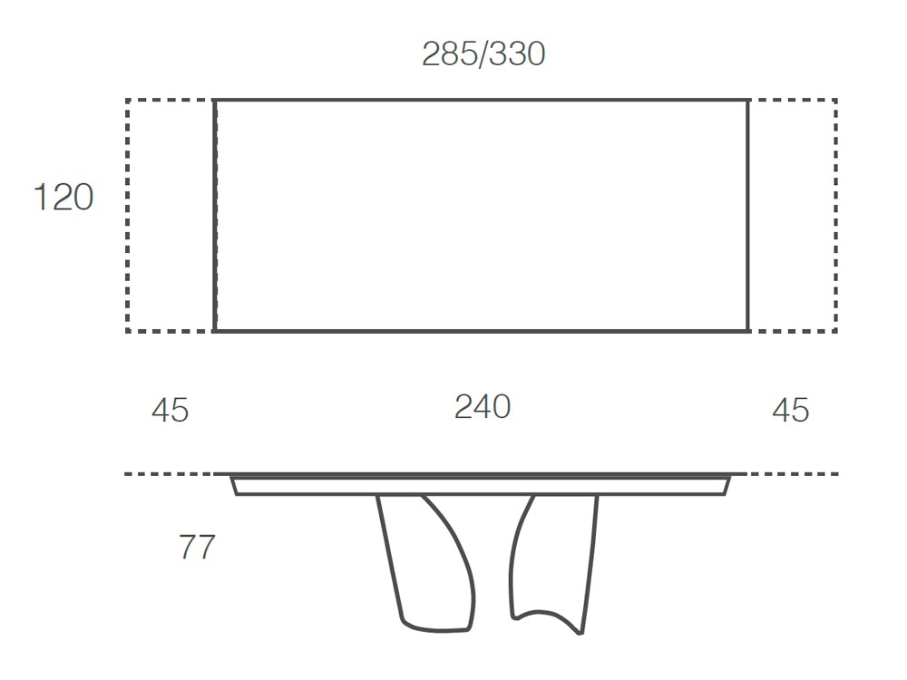 Mesa extensible para comedor Melody porcelánico de Ramiro Tarazona - 10