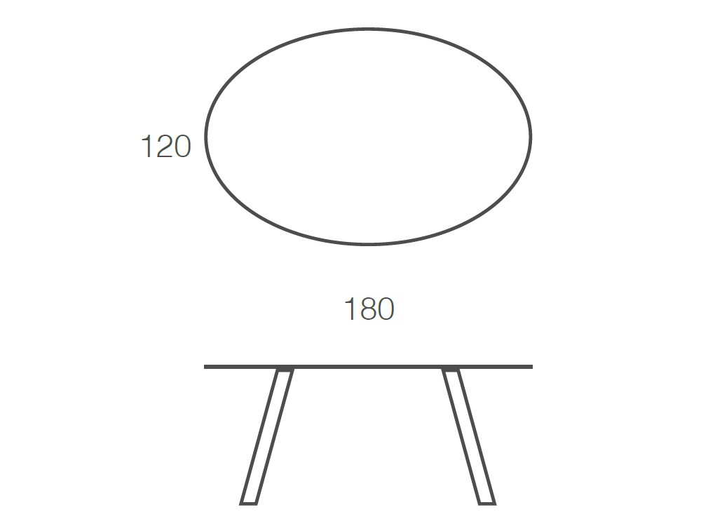 Mesa ovalada Moonlight de acero y cristal lacado de Ramiro Tarazona - 3