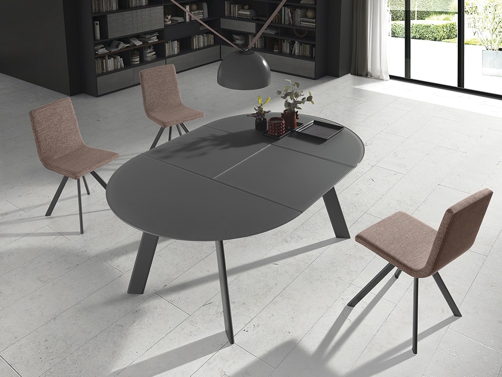 Mesa de comedor extensible Moonlight cristal de Ramiro Tarazona - 2