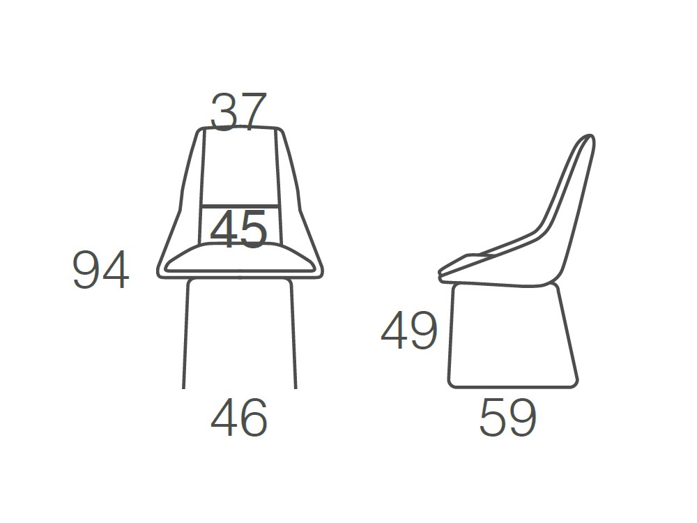 Silla de comedor tapizada Air Plus de Ramiro Tarazona - 4