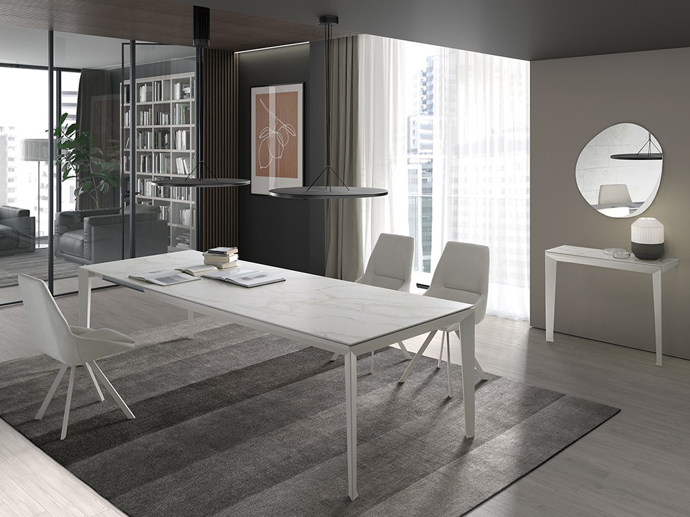 Silla de comedor Astrid Plus tapizada en tejido mystic de aquaclen Ramiro Tarazona - 3