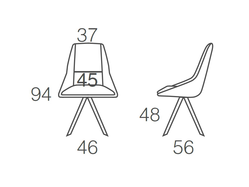 Silla de comedor Astrid Plus tapizada en tejido mystic de aquaclen Ramiro Tarazona - 4