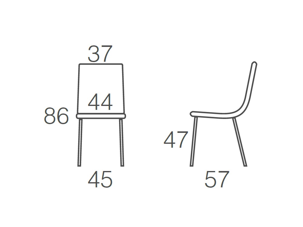 Silla de comedor tapizada Maxi de Ramiro Tarazona - 4