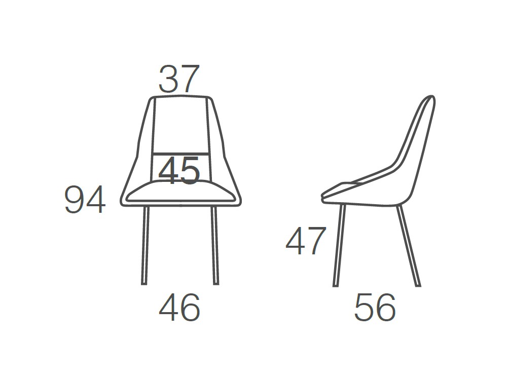 Silla de comedor tapizada Maxi Plus de Ramiro Tarazona - 4
