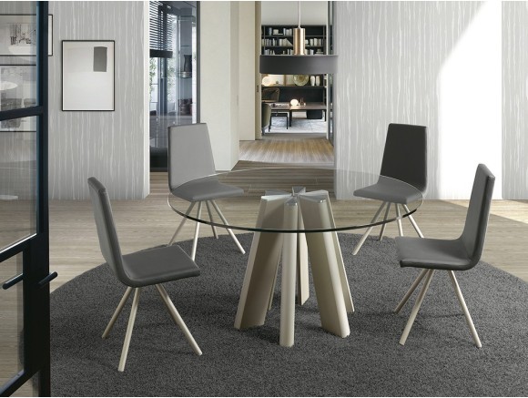 Silla de comedor tapizada Oval Top de Ramiro Tarazona - 1