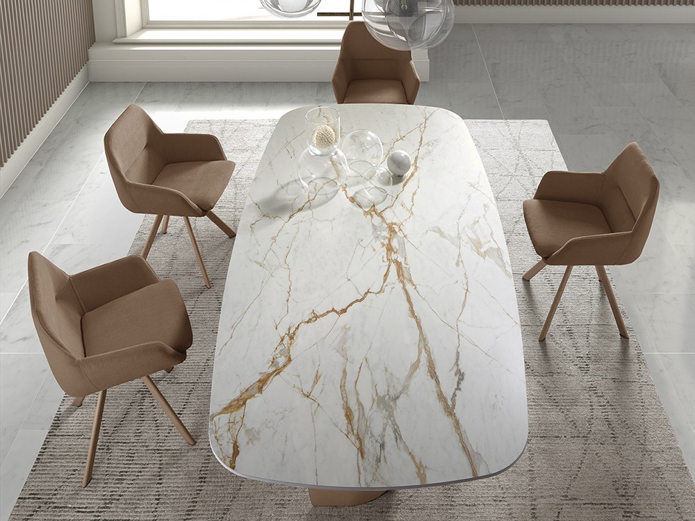 Silla de comedor tapizada Oval Confort de Ramiro Tarazona - 4