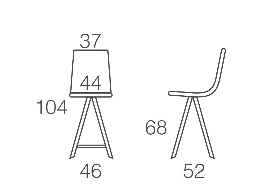 Taburete alto tapizado Oval de Ramiro Tarazona - 3