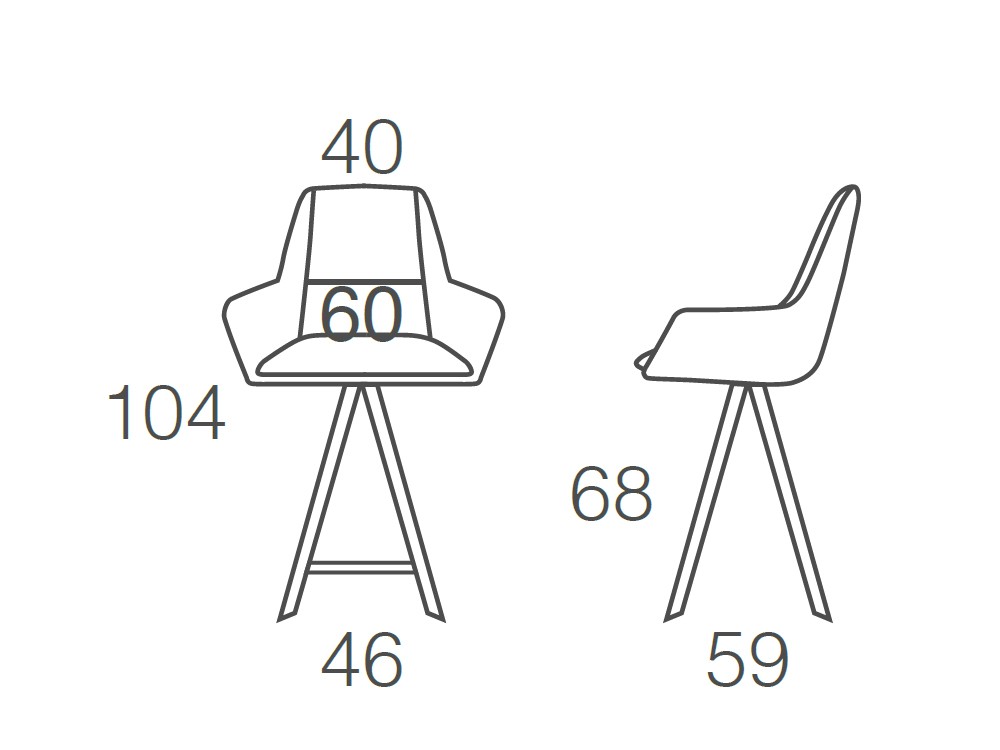 Taburete alto tapizado Oval Confort de Ramiro Tarazona - 3