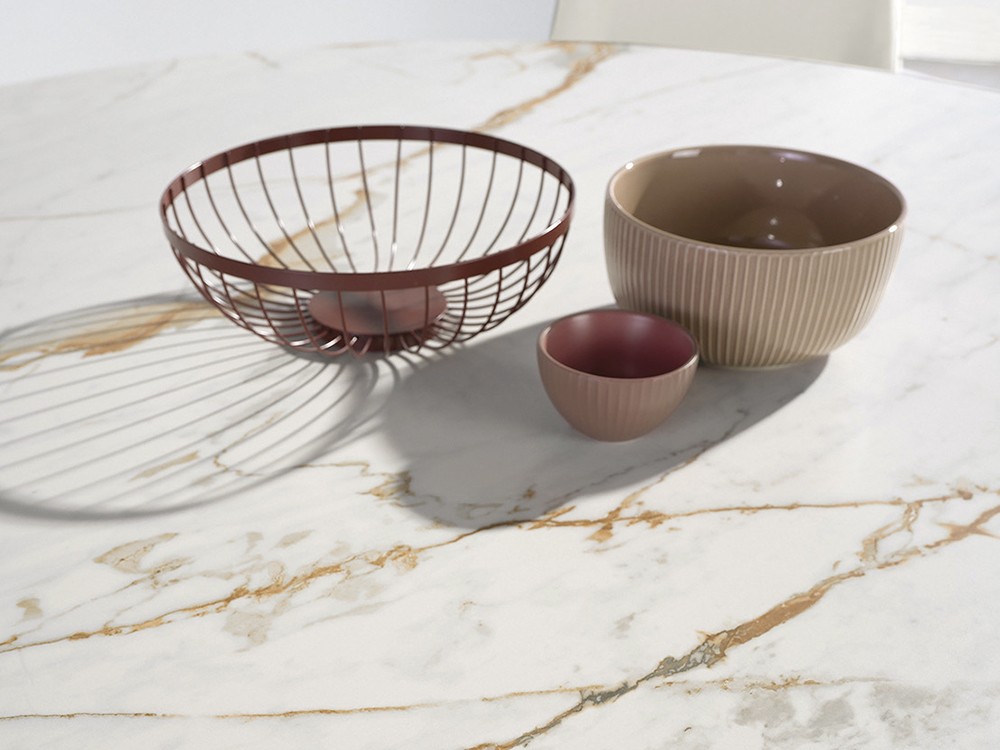 Mesa auxiliar redonda o cuadrada Vega  Porcelánico de Ramiro Tarazona - 2