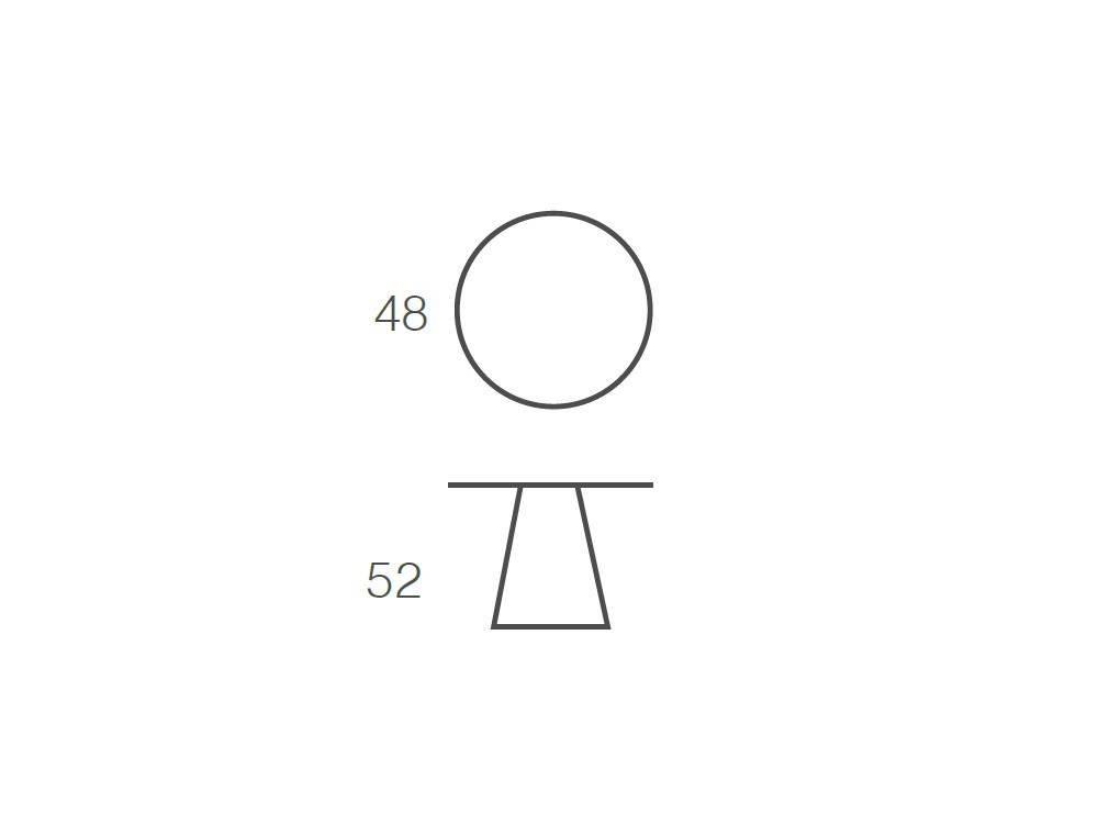 Mesa auxiliar redonda o cuadrada Vega  Porcelánico de Ramiro Tarazona - 4