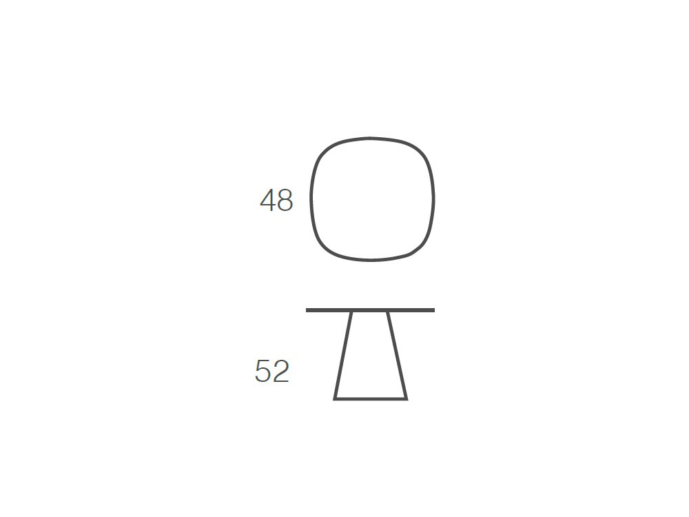 Mesa auxiliar redonda o cuadrada Vega  Porcelánico de Ramiro Tarazona - 6