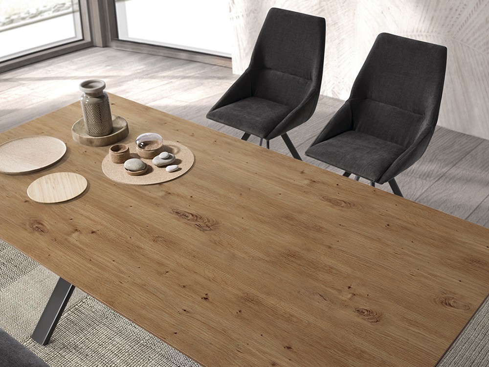 Mesa extensible de comedor Vogart con chapa natural de Madera Ramiro Tarazona - 2