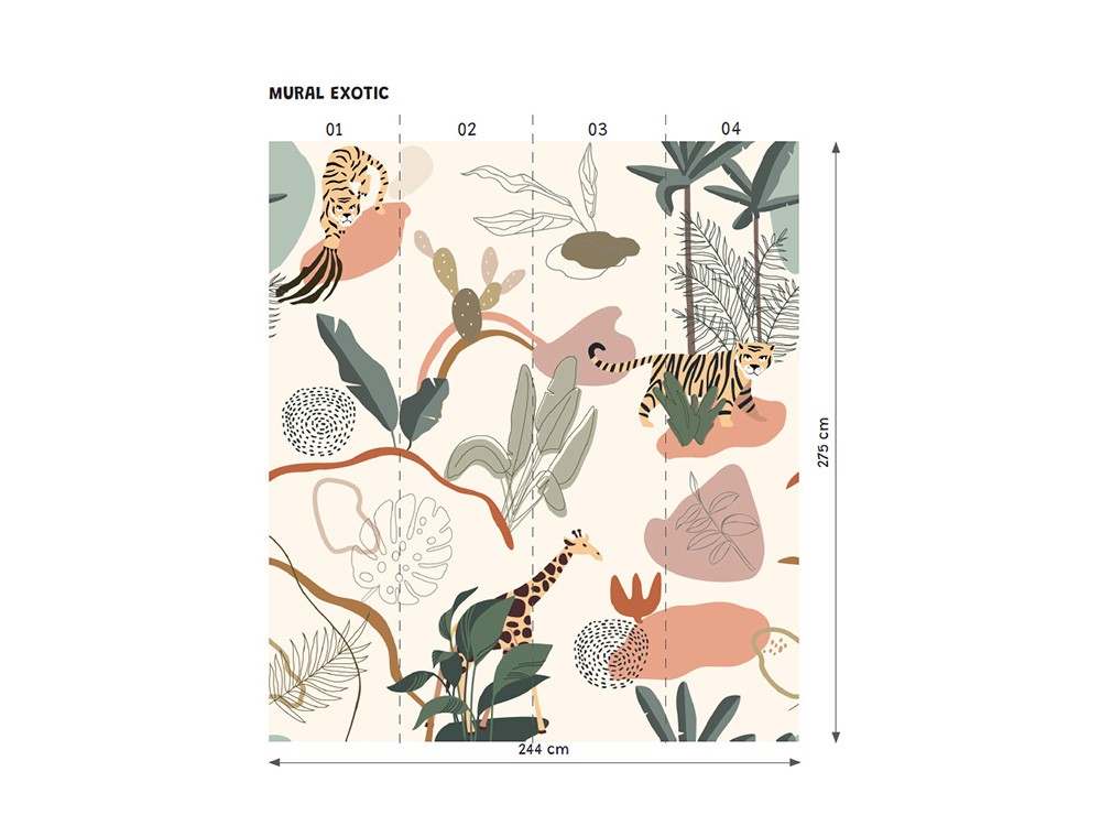 Mural decorativo de pared Exotic Ros - 4