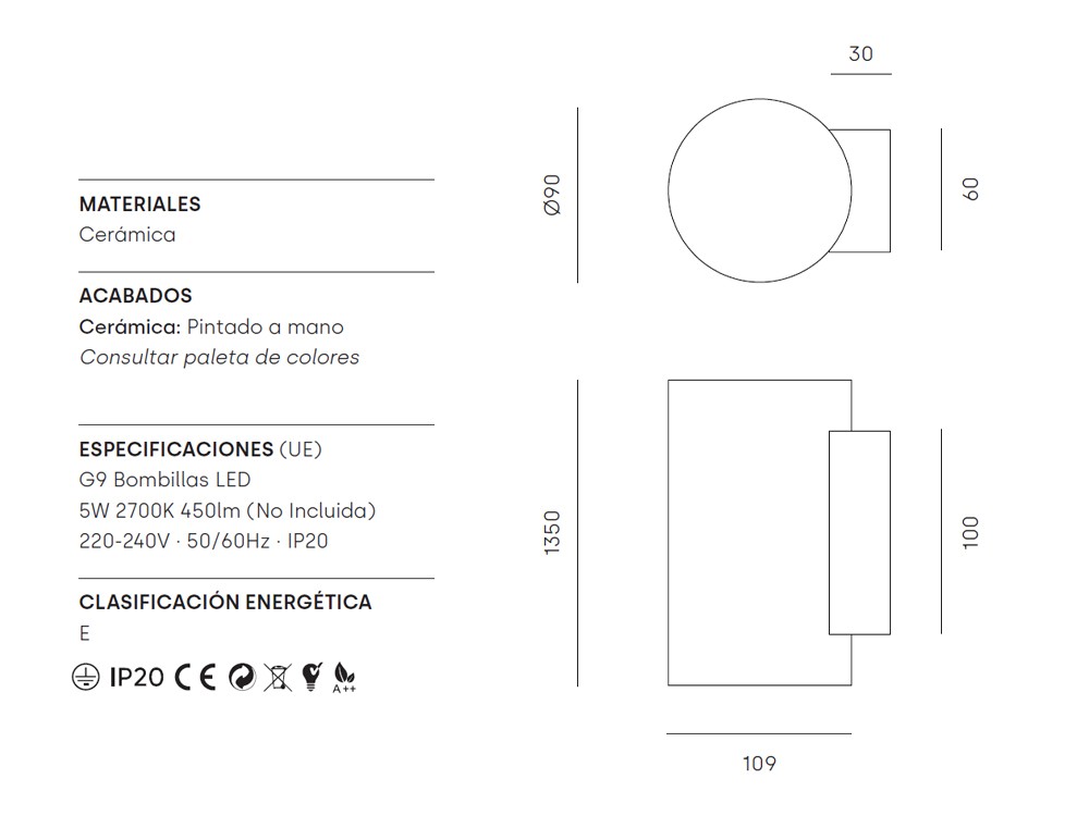 Aplique de cerámica Calp de Aromas del campo personalizable - 10