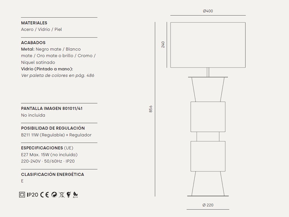 Pie de lámpara de sobremesa Ponn Ponn Gold personalizable de Aromas del Campo - 3