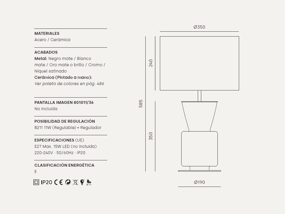 Lámpara de sobremesa Ponn Cromo de Aromas de campo - 9