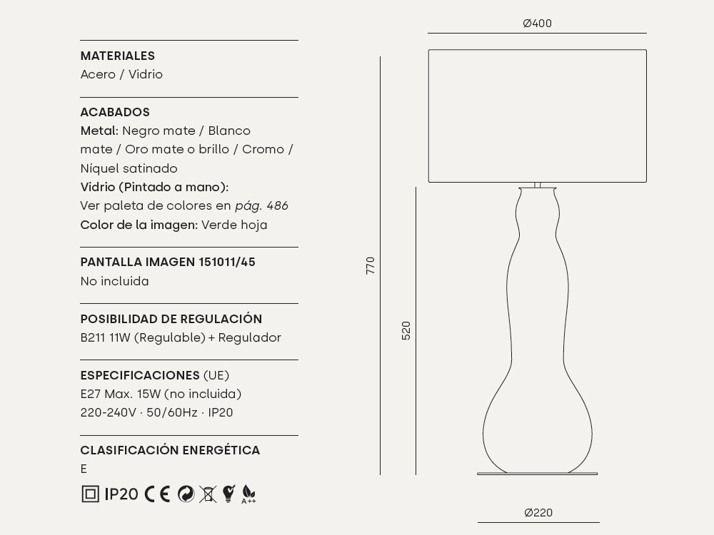 Pie de lámpara Melly