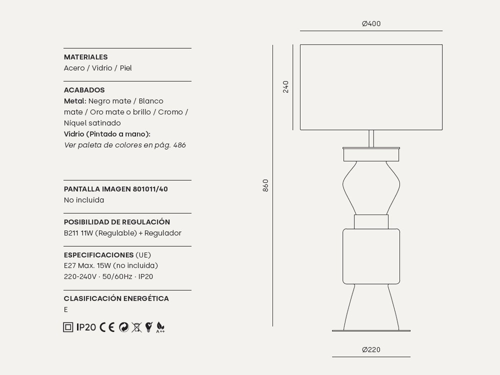 Pie de lámpara Kitta Ponn