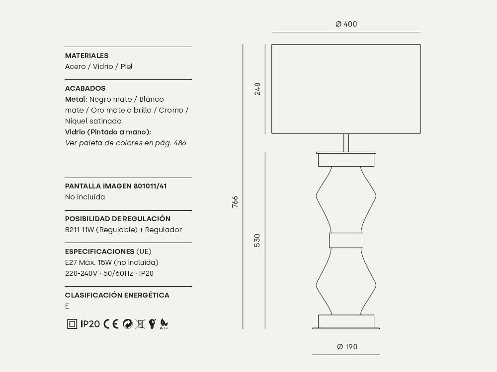 Pie de lámpara Kitta Kitta