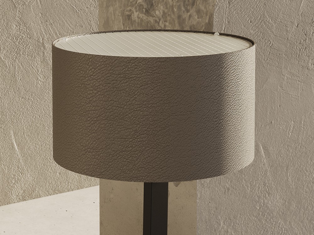 Lámpara de sobremesa con pantalla de cuero Rems de Aromas del Campo - 6