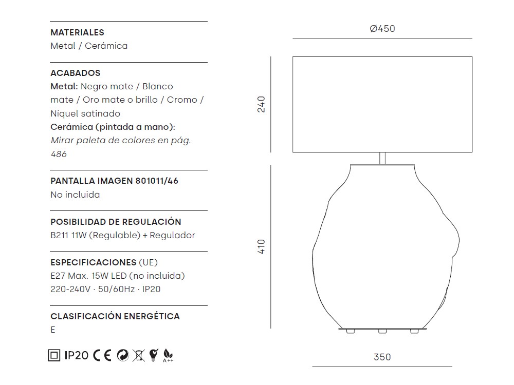 Pie de lámpara Etho de cerámica personalizable Aromas del campo - 12