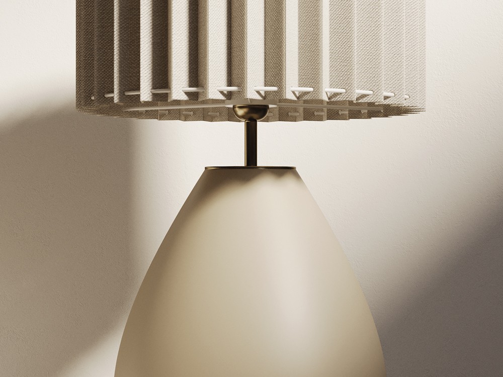 Pie de lámpara de cerámica pintada a mano Obrie de Aromas del campo - 12