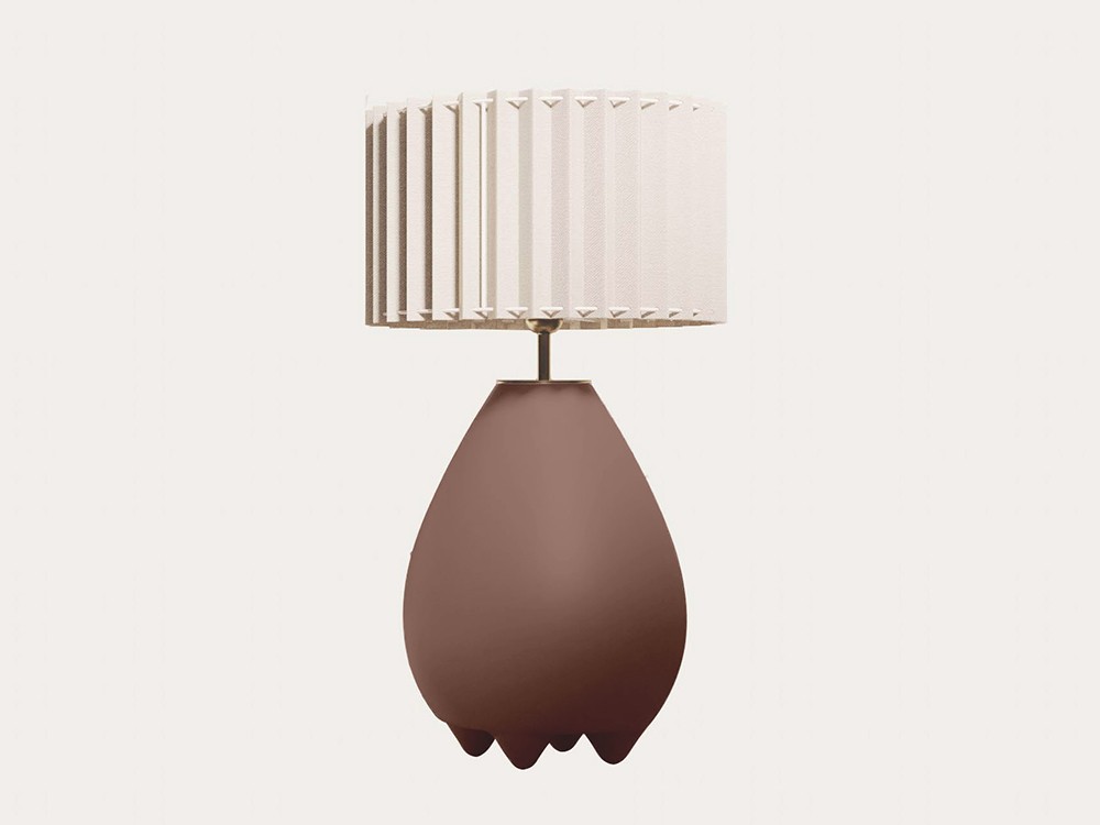 Pie de lámpara de cerámica pintada a mano Obrie de Aromas del campo - 5